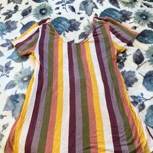 Daytrip Multicolor Striped Short Sleeve Top